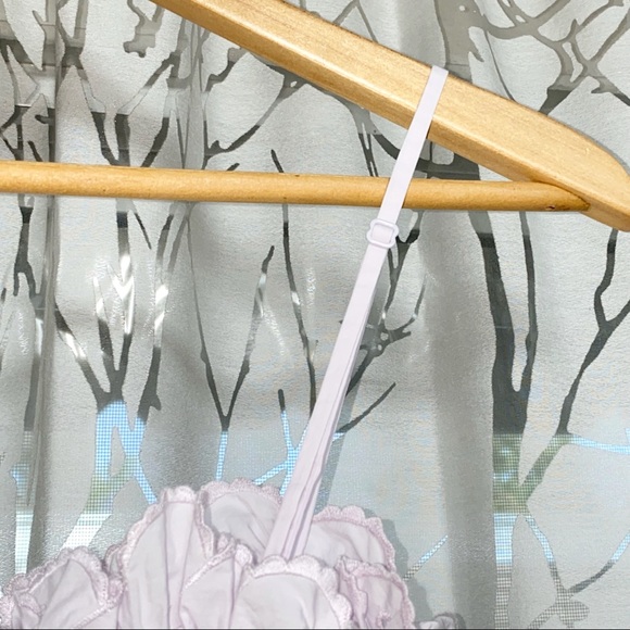 La vie Rebecca Taylor purple eyelet ruffle poplin cami spaghetti strap tank top - Picture 8 of 12